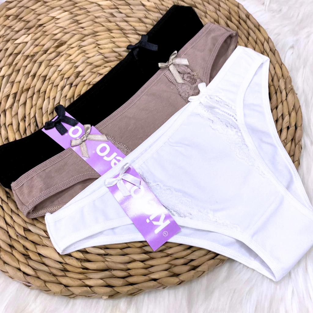 ¡3x2! Art. 2162 - Kiero - Vedetina de algodón y lycra con recortes de puntilla