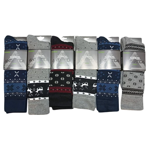 Art. 4000 - Antartida - Media termica hombre estampada invierno