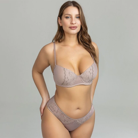 ¡Super sale! Art. 4070 - Yewel - Conj taza soft microf y puntilla c/culoteless