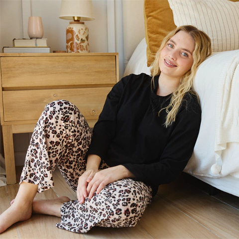 Art. 70153 - Sol y Oro - Pijama invierno "Penelope" m/larga animal print