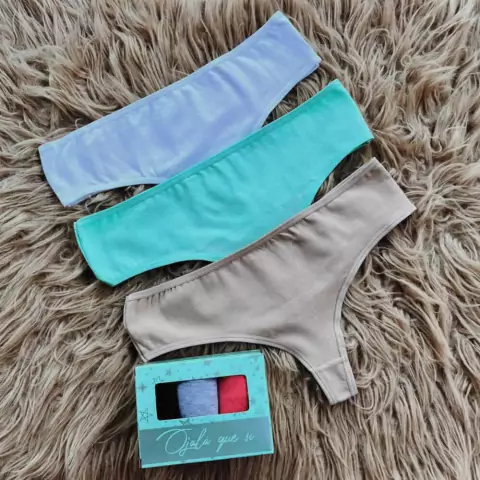Art. 9000P - Ojala que si - Pack x3 culoteless alg/lyc lisa