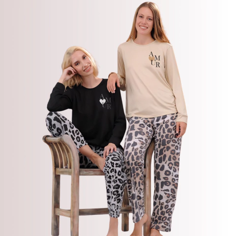 Art. 6342-26 - Donna Mia - Pijama de mujer viscosa animal print
