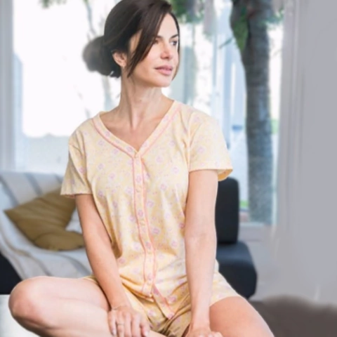 ¡Super sale! Art. 6250 - Emmy - Pijama camisero algodon estampado