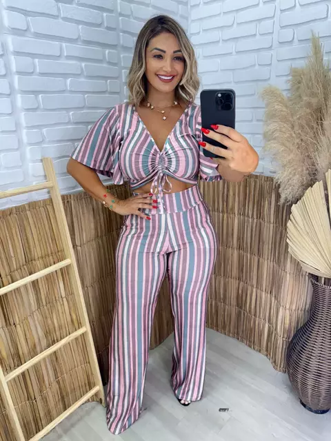 Conjunto Pantalona Listras - comprar online