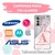 Capa para Galaxy A03 Core Personalizada Flores de Cerejeira com Inicial Rosa - comprar online