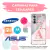 Capa para Galaxy A12 Personalizada Flores de Cerejeira com Inicial Rosa - comprar online