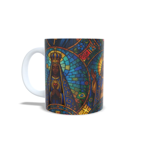 Caneca Fé Vitrais Nossa Senhora Aparecida