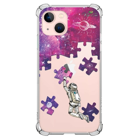 Capa para Motorola Moto G8 Play Galáxia Explorando o Universo Rosa