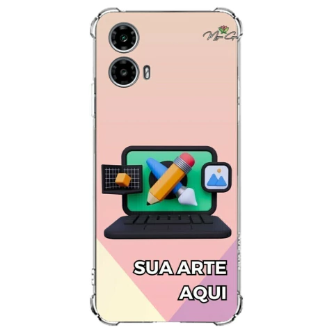 Capa para Motorola Moto G34 Sua Arte, Seu Jeito, Sua Estampa