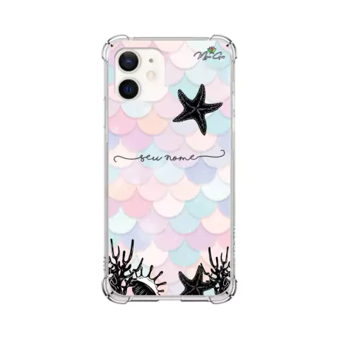 Capa para Galaxy M21 Personalizada Sereias Escamas Colorida