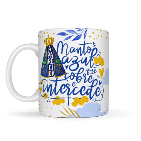Caneca Fé Manto Azul