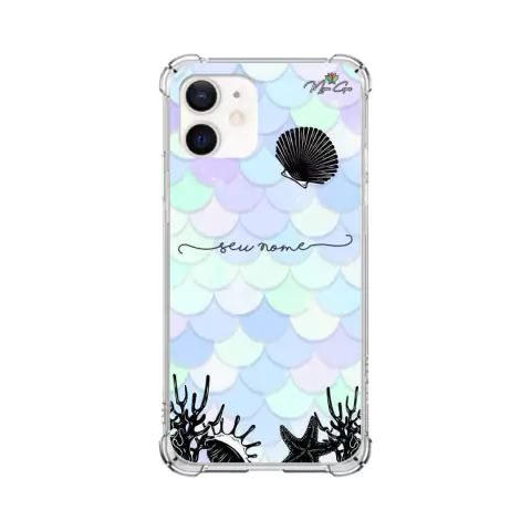 Capa para Galaxy M21 Personalizada Sereias Escamas Azul