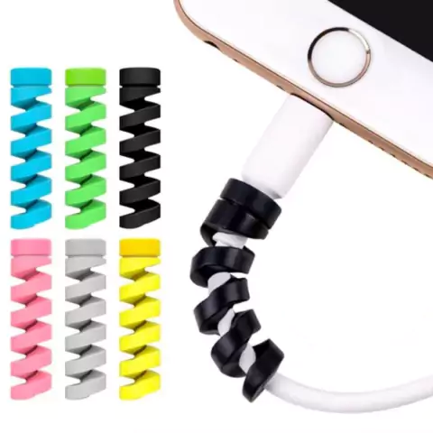 Protetor de Cabo para Celular Espiral Molas Coloridas