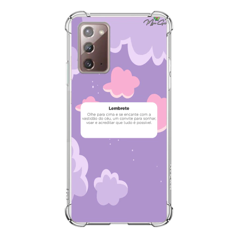 Capa para Galaxy Note 20 com Foto Momentos Lembrete