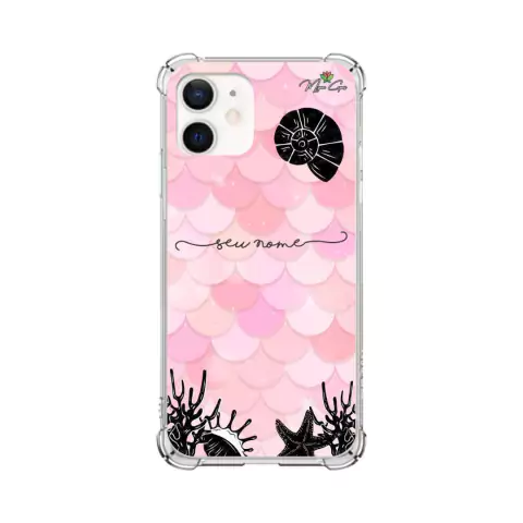 Capa para Galaxy M21 Personalizada Sereias Escamas Rosa
