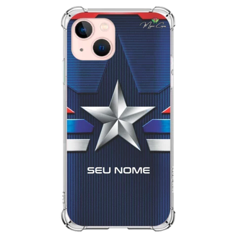 Capa para Galaxy M21 Personalizada Heróis Escudo Estrelado