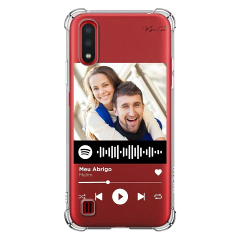 Capa para Galaxy A01 com Foto Momentos Spotify