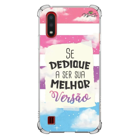 Capa para Galaxy A01 Estampada Se Dedique a Ser a Sua Melhor Versão