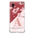 Capa para Galaxy A01 Core Personalizada Flores de Cerejeira com Inicial Rosa