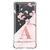 Capa para Galaxy A11 Personalizada Flores de Cerejeira com Inicial Rosa