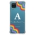 Capa para Galaxy A22 4g Personalizada Arco-Íris com Inicial Transparente