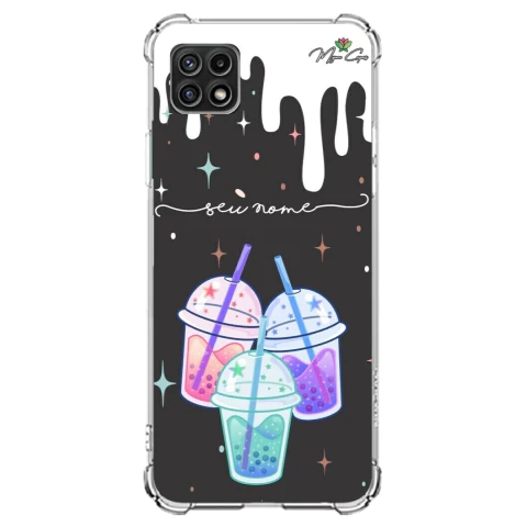 Capa para Galaxy A22 5g Personalizada Candy Bubble Tea