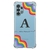 Capa para Galaxy A32 4g Personalizada Arco-Íris com Inicial Transparente