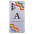 Capa para Galaxy A32 5g Personalizada Arco-Íris com Inicial Transparente