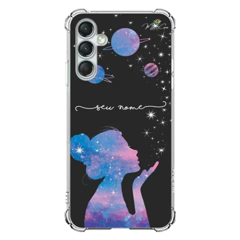Capa para Samsung Galaxy A55 5g Galáxia Menina e as Estrelas