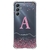 Capa para Galaxy M34 Personalizada Amor Chuva de Corações com Inicial Transparente