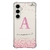 Capa para Galaxy S23 FE Personalizada Amor Chuva de Corações com Inicial Transparente