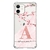 Capa para iPhone 12 6.1" Personalizada Flores de Cerejeira com Inicial Rosa