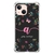 Capa para iPhone 13 mini 5.4" Personalizada BarbieCore Floral Rosa com Inicial