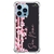 Capa para iPhone 13 Pro Max 6.7" Personalizada Flores de Cerejeira e Linhas Rosas