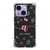 Capa para iPhone 14 6.1" Personalizada BarbieCore Floral Rosa com Inicial