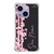 Capa para iPhone 14 6.1" Personalizada Flores de Cerejeira e Linhas Rosas