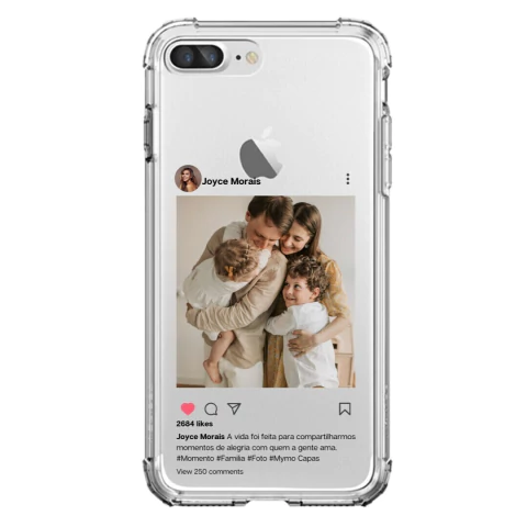 Capa para iPhone 7 Plus com Foto Momentos Post no Instagram
