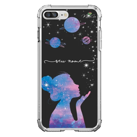 Capa para Apple iPhone 7 Plus Galáxia Menina e as Estrelas