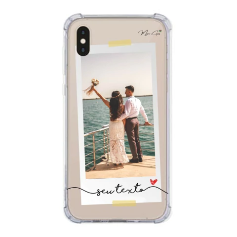 Capa para iPhone Xs Max com Foto Momentos Polaroid