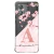 Capa para Moto Edge 40 Neo Personalizada Flores de Cerejeira com Inicial Rosa
