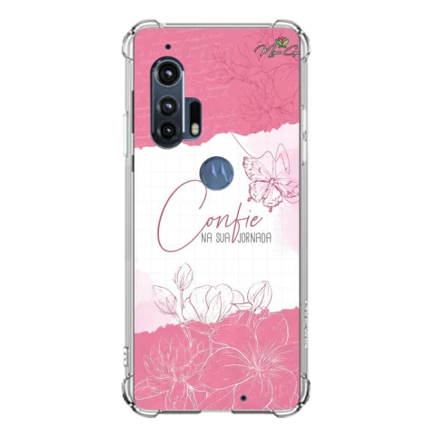 Capa para Moto Edge Plus Estampada Confie Na Sua Jornada
