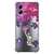 Capa para Moto G14 Estampada Galáxia Explorando o Universo Rosa