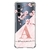 Capa para Moto G200 Personalizada Flores de Cerejeira com Inicial Rosa