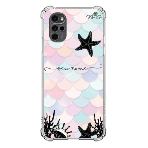 Capa para Moto G22 Personalizada Sereias Escamas Colorida