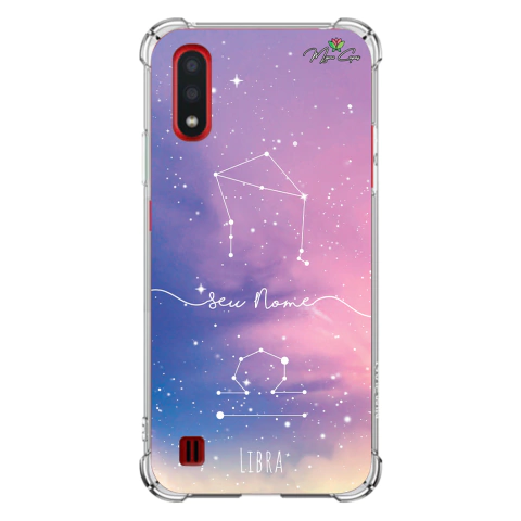 Capa para Galaxy A01 Personalizada Signos Constelação de Libra