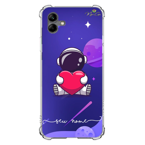 Capa para Galaxy A04 Personalizada Astronauta Amor Cósmico