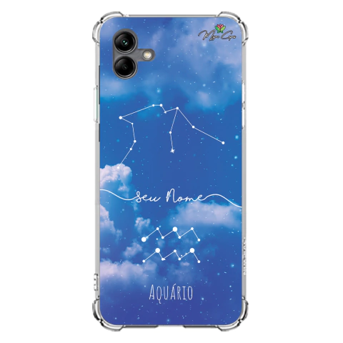 Capa para Galaxy A04 Personalizada Signos Constelação de Aquário
