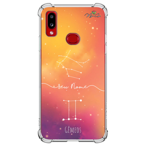 Capa para Galaxy A10s Personalizada Signos Constelação de Gêmeos