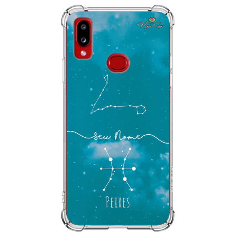 Capa para Galaxy A10s Personalizada Signos Constelação de Peixes