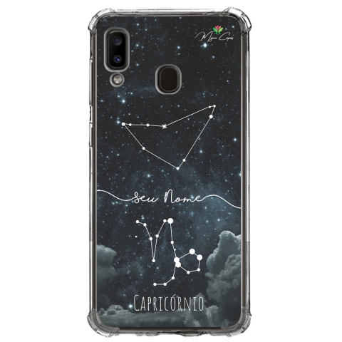 Capa para Galaxy A20 Personalizada Signos Constelação de Capricórnio